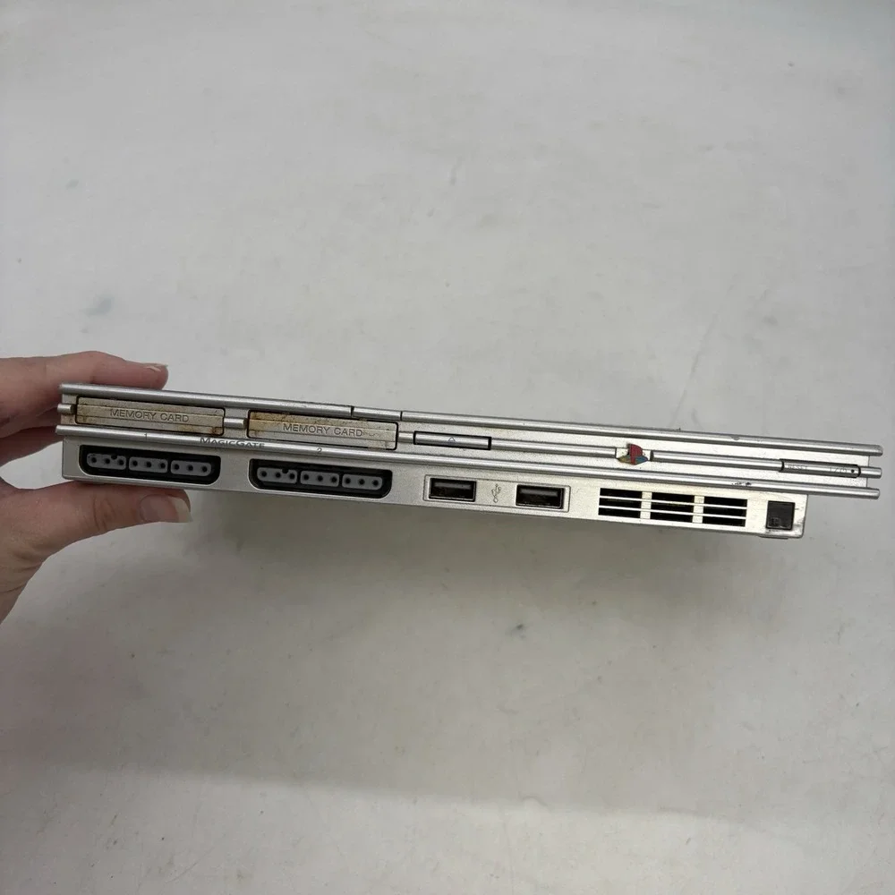 Sony SCPH-77001 Playstation 2 Slim Game Console Silver Parts/ Repair Only